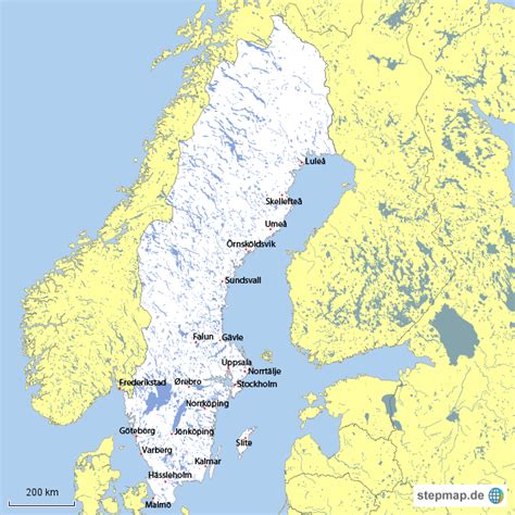 Stepmap Schweden Landkarte Für Schweden