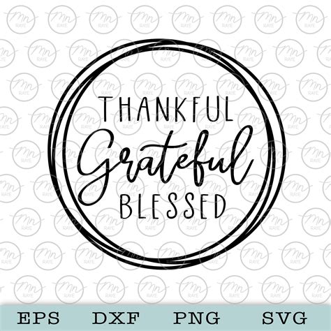 AI Grateful Thankful Blessed SVG Cutting File Cricut And Silhouette