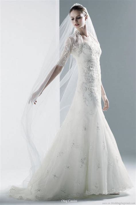Detailed with luxe embroidered appliques and three different types of lace, this elegant glitter tulle. Fashionista!: Oleg Cassini Wedding Gowns