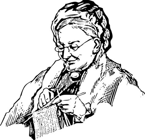 Free Vector Graphic Woman Knitting Grandma Old Lady Free Image