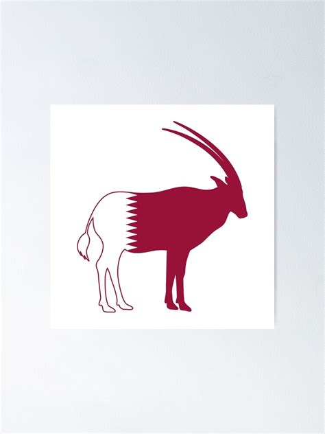 Flag Oryx Of Qatar Poster For Sale By Fourretout Redbubble