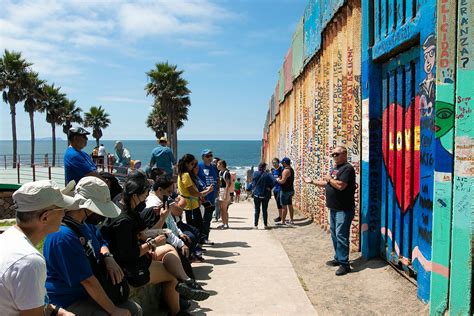 Photo People At The Border Wall Ucla