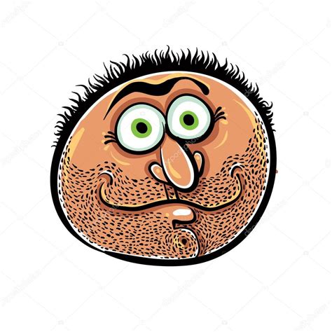 Cartoon Face With Stubble Stock Illustration By ©ostapius 65426867