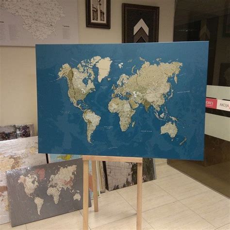 Push Pin World Maps By Pushpinworld On Etsy World Map Canvas World Map