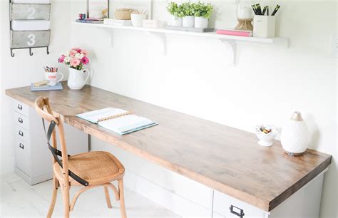 Edge grain butcher block usually have stripes that. Diy Butcher Block Desk For My Home Office Beneath My Heart