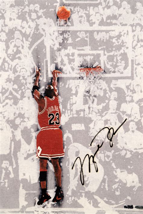 Upgrade your account to watch videos with no limits! Lot Detail - Michael Jordan "Last Shot" Signed Canvas Print 16/25