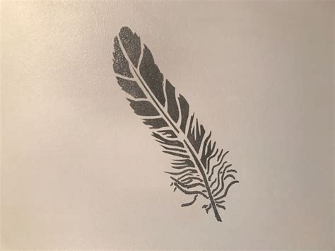 I'm a big fan of switching up a bit of decor around my home with each season. Feather Wall Stencil | Feather wall stencil, Stencils wall ...