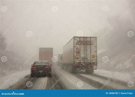 Winter Driving Conditions Editorial Stock Photo Image Of Perilous