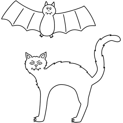This halloween cat should be preferably colored black with this was our collection of free printable halloween cat coloring pages. Halloween Cat Coloring Pages - GetColoringPages.com