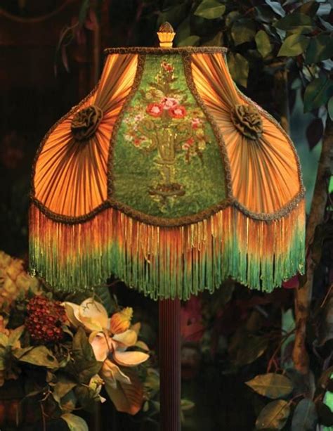 Light Victorian Trading Co Burgundy Embroidered Velvet Lamp Shade