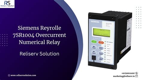 Siemens Reyrolle 7SR1004 Overcurrent Numerical Relay YouTube