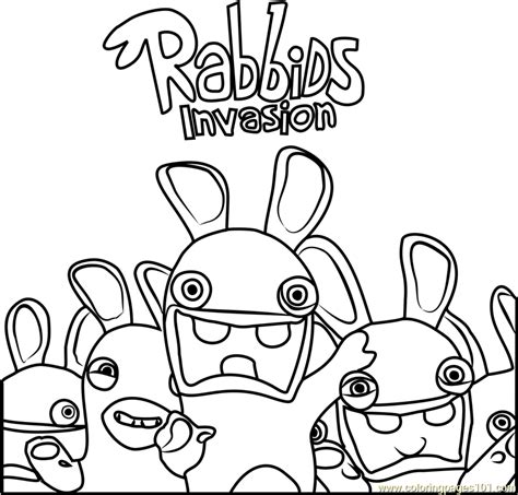 Printable coloring pages raving rabbids. Rabbids Invasion Coloring Page - Free Rabbids Invasion ...