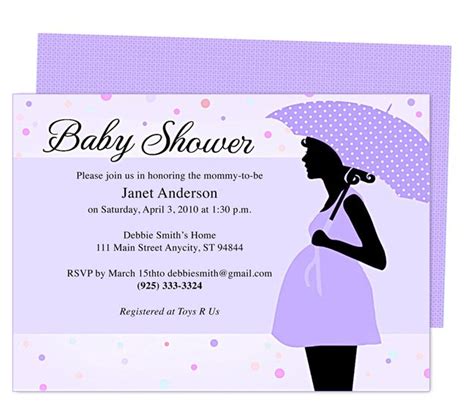 cute maternity baby shower invitation template edit