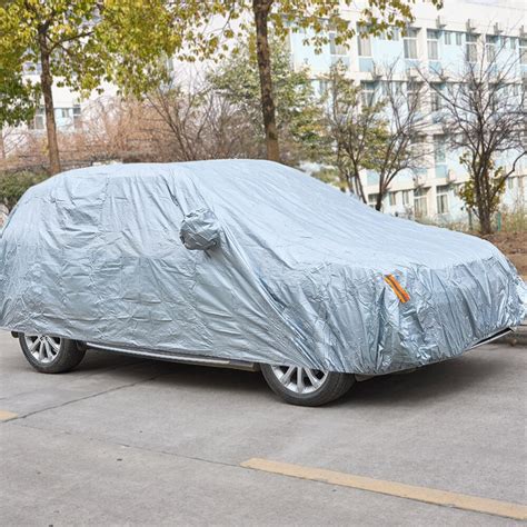 Nylon Car Covers Silver Full Car Cover Outdoor Sun Uv Snow Dust