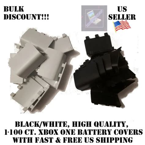 Battery Back Cover Lid Shell Replacement Xbox One Black White 1 100ct