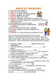 english worksheets speaking worksheets page