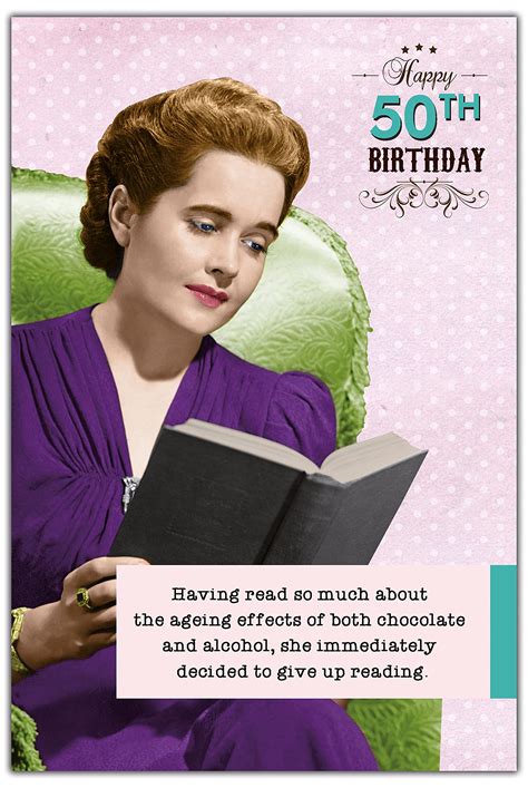 Buy 50th Birthday Card For Her, Funny 50th Birthday Card Women, Happy