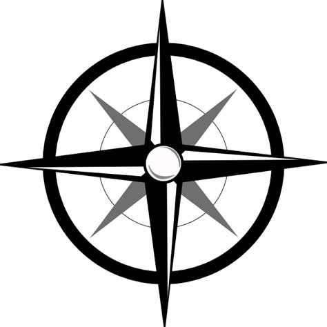 Download Mata Angin Logo Black And White Compass Rose Clip Art Png Image With No Background