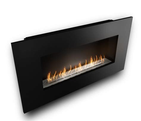 Wall Mounted Bio Fuel Fireplace Built In Black Frame Multifire