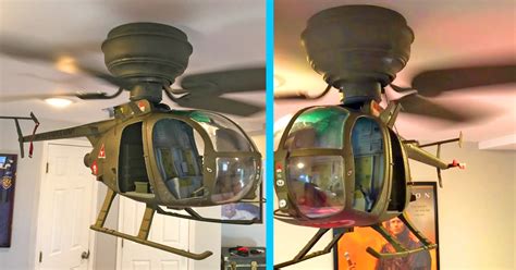 Minkaaire gyro wet gyro wet 42 sweep 6 blade twin turbo indoor / outdoor ceiling fan with led bulb and wall control included oil rubbed bronze fans build, inc. DIY Helicopter Ceiling Fan