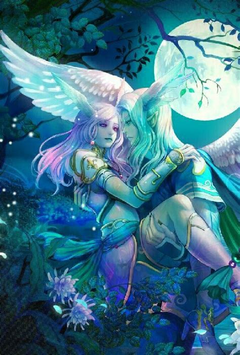 Lamour Des Elfes Fantasy Love Fantasy Fairy Fairy Art Fantasy World