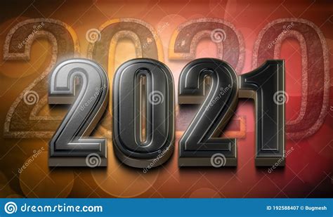 Illustration Year Change From 2020 To 2021 Stock Illustration