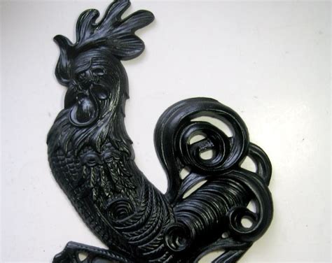 black wrought iron rooster vintage sexton rooster black fighting rooster fancy black iron