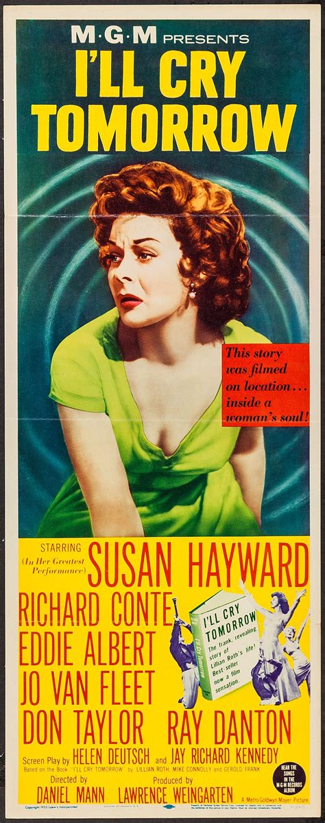 Ill Cry Tomorrow Mgm 1955 Insert 14 Mgm Susan Hayward Film Noir Posters