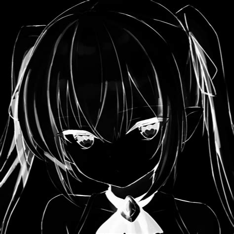 Cute Anime Black And White Pfp Black And White Anime Pics Posted By