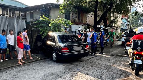 Illegally Parked Car Hits Wall After Owner Runs From Mmda