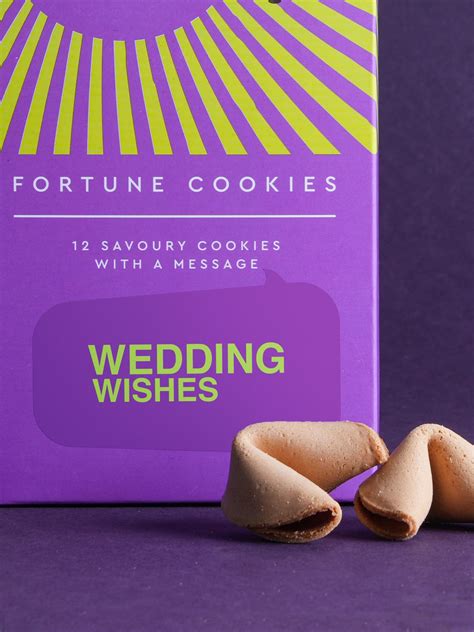 Wedding Wishes Fortune Cookies Box Of 12 Gleepops Fortune Cookies