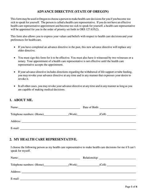 Advance Directive Forms Fill Out And Sign Printable Pdf Template
