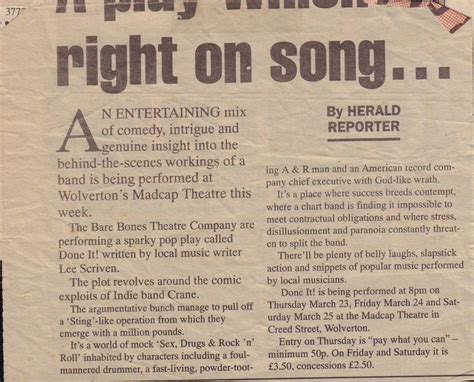 Right On Song Newspaper Article Living Archive