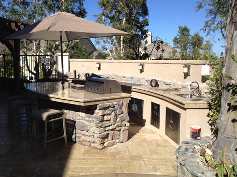 Room with a view and bbq. Pool, Spa, BBQ & Seating Area Remodel - Traditional ...