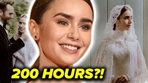 Lily Collins Shares Details Behind Her Wedding Gown Youtube