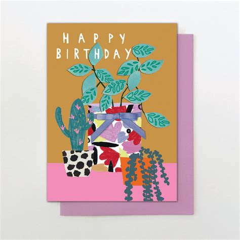 Happy Birthday Plant Sweetpea Card The Eel Catchers Daughter