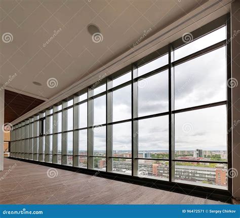 Big Glass Window Stock Image Image Of Office Ceiling 96472571