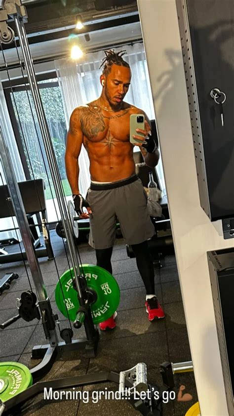 Lewis Hamilton Shows Off Ripped Abs And Tattoos Ahead Of New Season