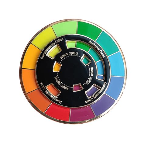 Buy Creative Color Wheel Enamel Pin The Spinning Wheel Moves Nicely