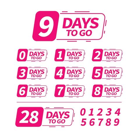 Premium Vector Countdown Days Left To Go Badges And Sticker Design
