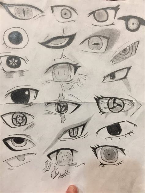 Naruto Eyes Types Anime Eye Study Naruto By Lulie On