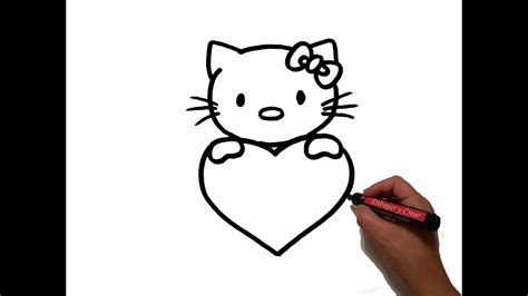 Como Dibujar Hello Kitty Corazon San Valentin Youtube