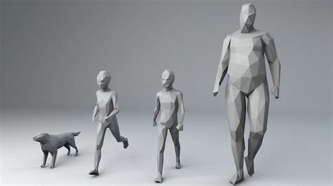 25 Lowpoly Human Characters Bundle 3d Model Low Poly Character 3d