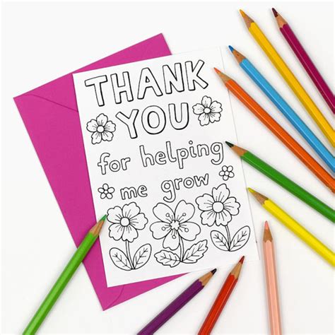 They mold students and impart wisdom. Printable Colour in 'Thank you for helping me grow'