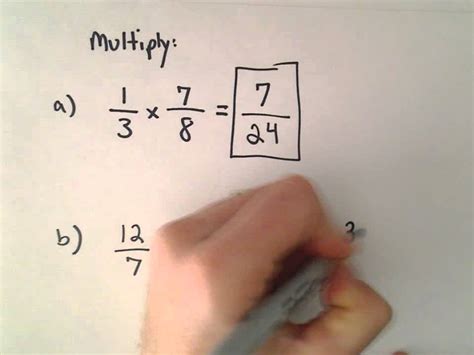 Multiplying Fractions And Mixed Numbers Example 1 Youtube