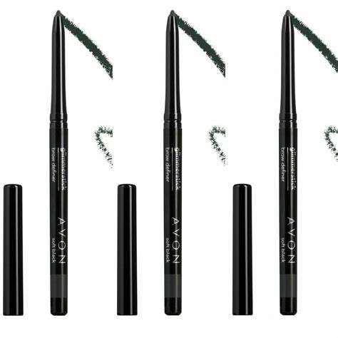 Avon True Color Glimmersticks Brow Definer Soft Black Set Of 3