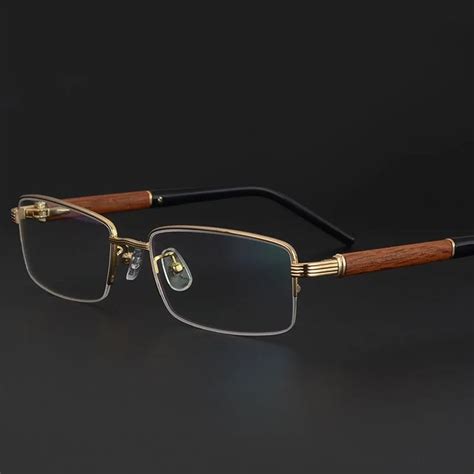Vazrobe Wood Gold Glasses Frame Men Luxury Brand Wooden Eyeglasses For Male Myopiadiopter
