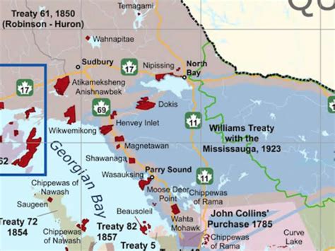 First Nations And Treaty Map Near North District School Board