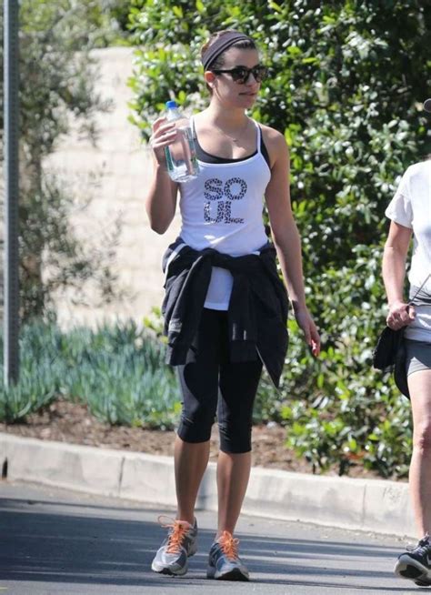 Lea Michele In Leggings Jogging 12 Gotceleb