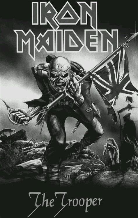 black and white metal iron maiden heavy metal eddie metalheads metalhead eddie the head the